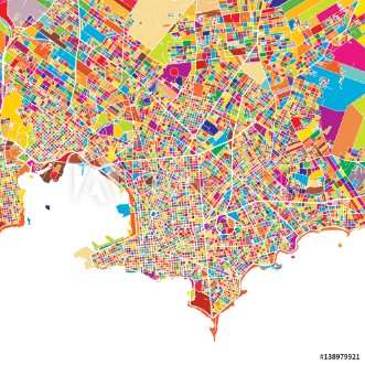 Picture of Montevideo Colorful Map